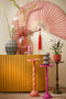 Mica Decorations Duco - Bijzettafel - H66 x Ø25 cm - Gerecycled Aluminium - Oranje