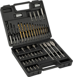 HYUNDAI bits- en boren 50-delig - hout, steen of metaal - hittebestending - titanium coating