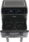 Hyundai Electronics - Digitale Airfryer Duo - Hetelucht friteuse - 2 x 4 Liter - Zwart rosegoud