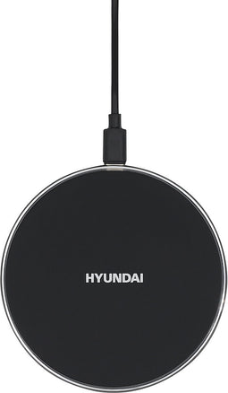 Hyundai Electronics - Draadloze QI Telefoon Oplader met LED-Indicator - Zwart