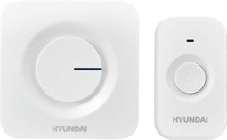 Hyundai Electronics – Moderne draadloze deurbel met 1 ontvanger – Op batterijen – Wit