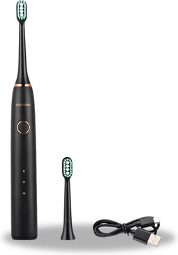 Hyundai Electronics - Oplaadbare elektrische tandenborstel - Wave - Zwart met roségoud