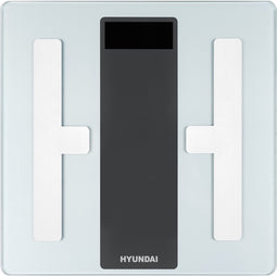 Hyundai Home - Digitale personenweegschaal met Bluetooth en lichaamsanalyse - Wit/Zilver