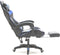 Gamestoel met voetsteun Cyclone tieners - bureaustoel - racing gaming stoel - blauw zwart