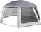 vidaXL - Zwembadtent - met - uitneembare - buiten- - gaaswanden - 612x612 - cm - grijs