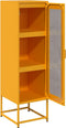 vidaXL - Hoge - kast - 36x39x123 - cm - koudgewalst - staal - mosterdgeel