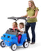 Step2 looppauto Side-By-Side Push Around SUV in Blauw - Duwauto voor 2 kinderen - Luifel voor schaduw - Loopauto met duwstang & luifel - Voor kinderen vanaf 2 jaar