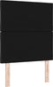vidaXL - Hoofdbord - met - Diamant - Blokken - Design - - - Zwart - - - 80 - cm - - - Stof