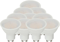 V-TAC VT-271-N GU10 LED Spots - Melkachtig - 110° - Samsung - IP20 - Wit - 10W - 1000 Lumen - 3000K - 5 Jaar - Set van 10