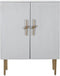 Gemakkelijk verplaatsbare meubels DKD Home Decor BAR Gouden Wit Ijzer Mangohout (85 x 45 x 110 cm)