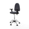 Piqueras y Crespo B2D05RF - Bureaustoel - Hoogteverstelbaar met armleuning - Donker grijs