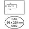 500 Gegomde enveloppen met venster links EA5 156 x 220 mm