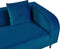LE CRAU - Chaise longue - Blauw - Rechtszijdig - Fluweel