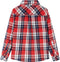 vidaXL - Kinderoverhemd - geruit - 104 - rood - en - marineblauw