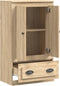 vidaXL - Hoge - kast - 60x35,5x103,5 - cm - bewerkt - hout - sonoma - eikenkleurig