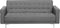 ABERDEEN - Slaapbank 3-zits - Lichtgrijs - Polyester