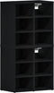 vidaXL - Schoenenkasten - 2 - stuks - Zwart - Eiken - 52.5x30x50 - cm