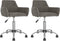 vidaXL - Eetkamerstoelen - draaibaar - 2 - st - fluweel - donkergrijs