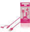 Sweex 2-in-1 Data en Oplaadkabel - USB 2.0 / Micro-USB + Lightning - 100cm - Roze