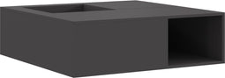 vidaXL - Vuurkorf - met - Houtopslag - Zwart - 100x100x30 - cm - Staal