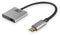 ACT AC7005 - USB-C naar 3,5mm jack audio adapter - PD Pass Through 65W - Aluminium