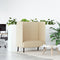 vidaXL - Hoogrugbank - Crème - 109x56x121 - cm - Stof