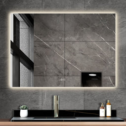 Atlantic Maeva - Badkamerspiegel - LED-verlichting en anti-condensfunctie - Chroom 70x100 cm