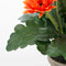 Mica Decorations Gerbera Kunstplant in Bloempot Stan - H35 x Ø30 cm - Oranje