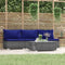 vidaXL - 4-delige - Loungeset - met - kussens - poly - rattan - grijs