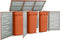 vidaXL - Containerberging - vierdubbel - 276,5x77,5x112,5 - cm - roestvrij - staal