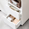 SoBuy FBT105-W - Bijzettafel - 1 open vak 2 lades 1 deur - Wit