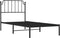 vidaXL - Bedframe - met - hoofdbord - metaal - zwart - 90x190 - cm