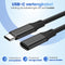 Garpex® USB C Verlengkabel - USB 3.1 Type-C - 4K Ultra HD - 1 meter - Zwart
