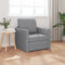 vidaXL - Vloersofa - Bed - 2-in-1 - Lichtgrijs - 74x77x81 - cm - Stof