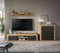 Furnilux Jam - Woonkamercombinatie - Grijs melamine Wotan eiken - 35x255x159cm