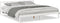 vidaXL - Bedframe - extra - lang - zonder - matras - grenenhout - wit - 200x220 - cm