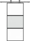 vidaXL - Schuifdeur - 90x205 - cm - gehard - glas - en - aluminium - zwart