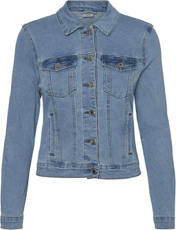 VERO MODA VMHOT SOYA LS DENIM JACKET MIX GA NOOS - Dames Spijkerjas - Knoopsluiting - Maat XS