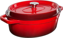 Grand Feu - Geëmailleerd gietijzeren braadpan - ovaal - 5,6 l - rood