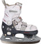 Nijdam Snow Skate - IJshockeyschaats - Verstelbaar - Semi-Softboot - Wit - Maat 29-32 (1 paar)