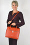 Gigi Fratelli Dames Leren Laptoptas / Tablet tas 10 inch Romance Business ROM8010 Oranje