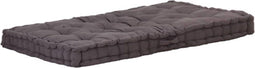 vidaXL - Palletvloerkussen - 120x80x10 - cm - katoen - antraciet