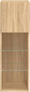 vidaXL - Tv-meubels - met - LED-verlichting - 2 - st - 30,5x30x90 - cm - sonoma - eiken