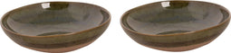 Palmer Bord diep Wisteria 22 cm Groen Stoneware 2 stuk(s)