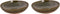 Palmer Bord diep Wisteria 22 cm Groen Stoneware 2 stuk(s)