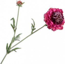 Silk-ka Kunstbloemen Scabiosa Licht Paars Fuchsia Roze 149123