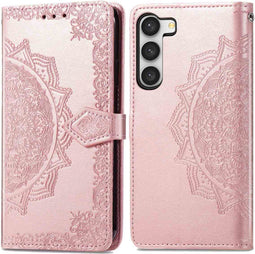 iMoshion Hoesje Geschikt voor Samsung Galaxy S23 Hoesje Met Pasjeshouder - iMoshion Mandala Bookcase - Rosé Goud