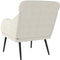 vidaXL Fauteuil - 63x76x80 cm - fluweel - crèmekleurig