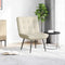vidaXL - Relaxstoel - 64x74x84 - cm - fluweel - crèmekleurig