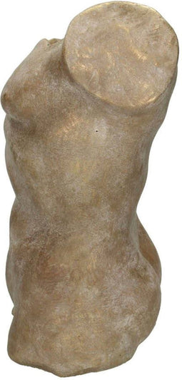 SVJ Home Decorations Torso Bloempot - 21 x 13 x 29 cm - Cement - Goud